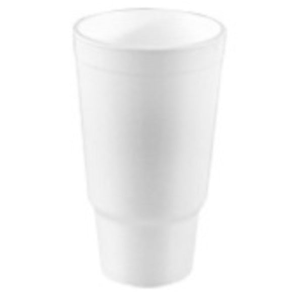 Convermex 32 Oz White Foam Cup, Cup Holder Shape, Tall