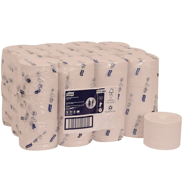 Tork® Coreless High-Capacity Toilet Paper Roll, White