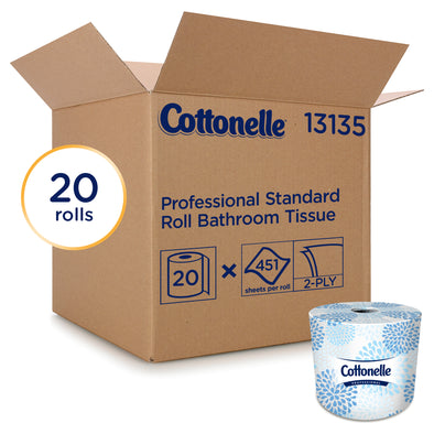 Cottonelle® Paper Toilet Tissue, White, 4.09" x 4"