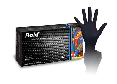 Aurelia® Bold® Powder Free Nitrile Glove, Black