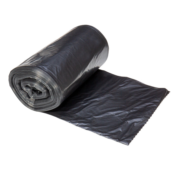 Right Choice™ LDPE 12/16-Gal Can Liner Roll, Black, 24" x 32", 1 mil