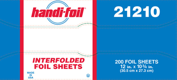 Handi Foil® Aluminum Foil Sheets, 12" x 10.75"