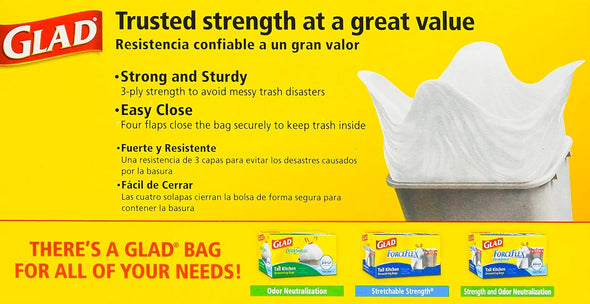 Glad® Tall Kitchen Quick-Tie Trash Bags - 13 Gallon