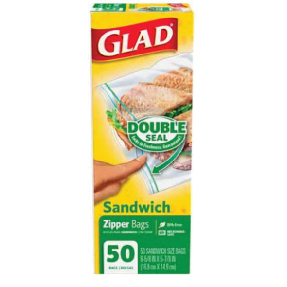 Glad® Plastic Zipper Sandwich Bags