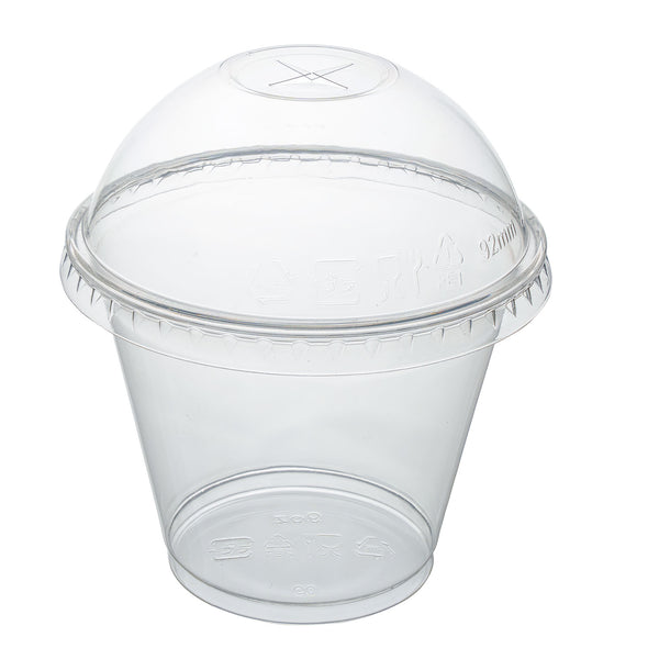 Prime Source® Squat Dome Lid For 9 & 12 Oz PETE Cups, Clear