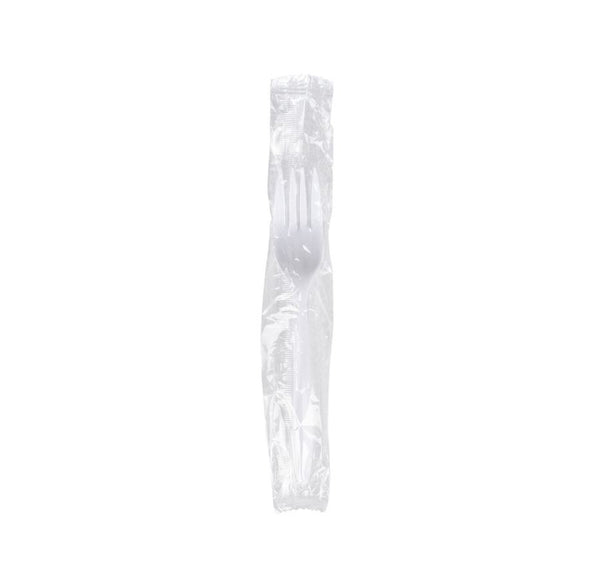 Prime Source® Polypropylene Wrapped Fork, White, Medium Weight