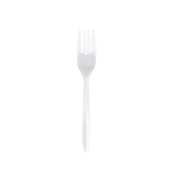 Prime Source® Polypropylene Wrapped Fork, White, Medium Weight