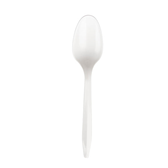 Prime Source® Polypropylene Wrapped Teaspoon, White, Medium Weight