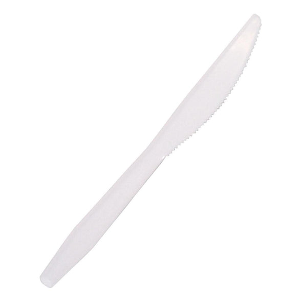 Prime Source® Polypropylene Knife, White, Medium Weight, Individually Unwrapped