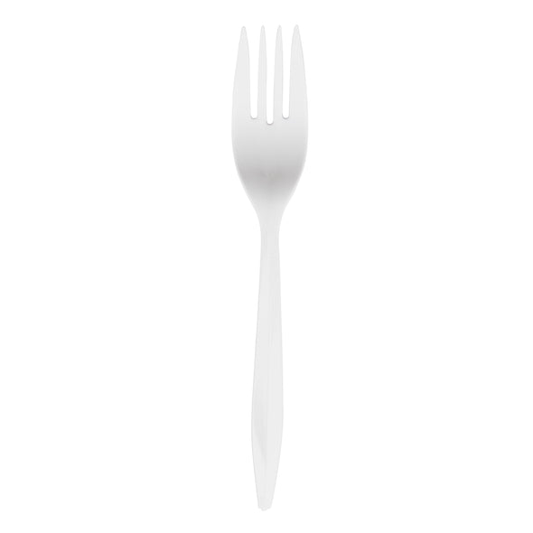 Prime Source® Polypropylene Fork, White, Medium Weight, Individually Unwrapped