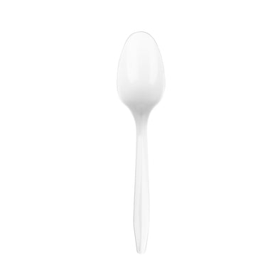 Prime Source® Polypropylene Teaspoon, White, Medium Weight, Individually Unwrapped