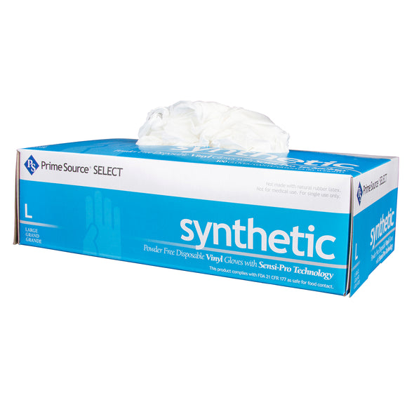 Prime Source® Select Powder Free White Synthetic Glove, 5 Mil