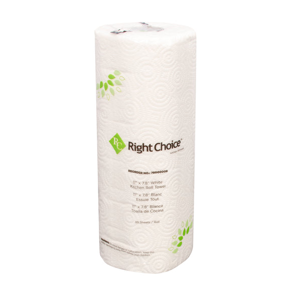 Right Choice™ Towel 2 Ply 85-Sheet, White, 11" x 7.8"