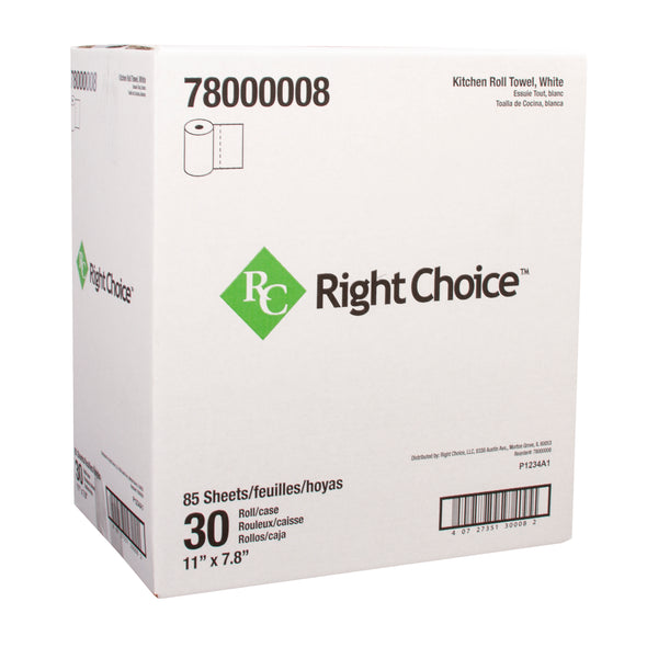 Right Choice™ Towel 2 Ply 85-Sheet, White, 11" x 7.8"