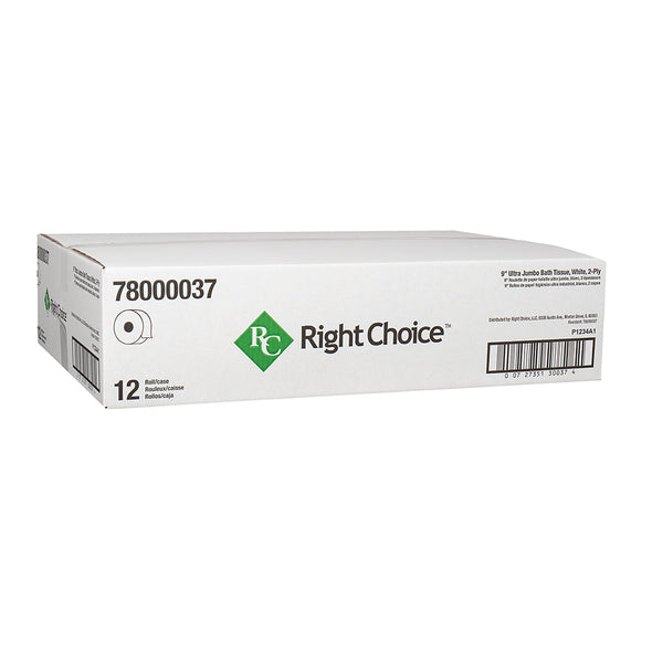 Right Choice™ Paper Ultra JRT Tissue 2-Ply, White, 9"