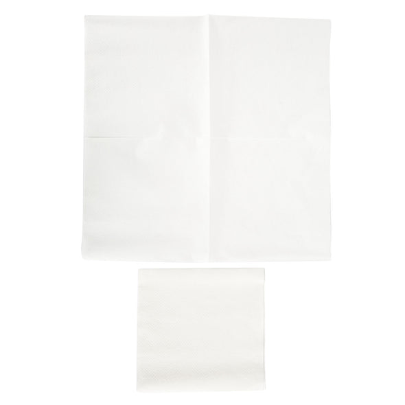 Right Choice™ Beverage Napkin 1-Ply, White, 9" x 9"