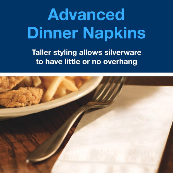 Tork® White Dinner Napkin, 8 Pks, 375 Ct