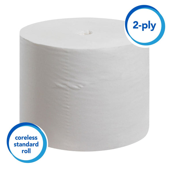 Scott® Paper Coreless Roll Towel Paper, White