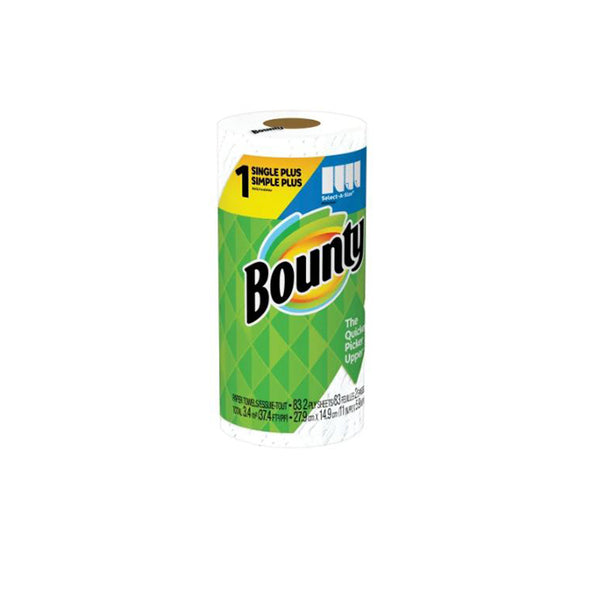 Bounty® Single Plus Paper Towel Roll, White, 24 Rolls