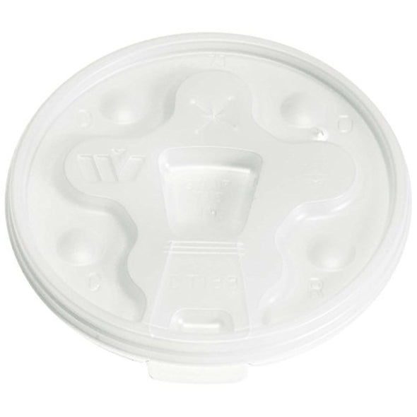 WinCup Drink Through Lid for Hot & Cold Cup Snap Tab, White, 12 Oz. to 24 Oz. Cups