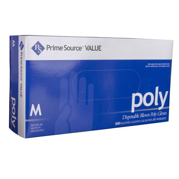 Prime Source® Value Clear Blown Poly Glove