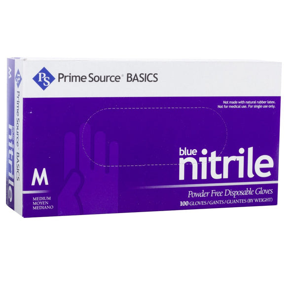 Prime Source® Basics Powder Free Nitrile Gloves, Blue, 3.5 Mil