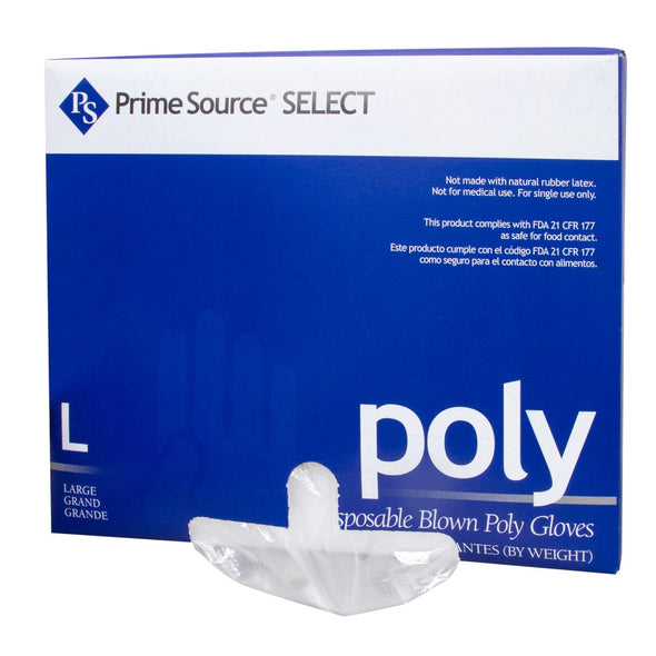 Prime Source® Select Glove Clear Blown Poly, Large