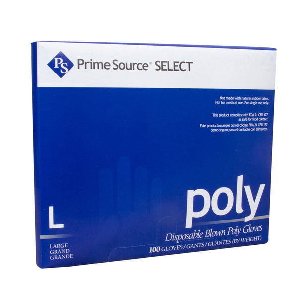 Prime Source® Select Glove Clear Blown Poly, Large