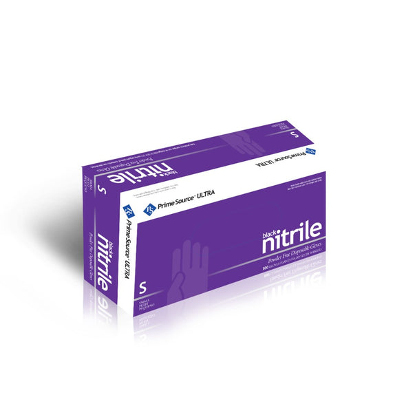 Prime Source® Ultra Powder Free Black Nitrile Glove