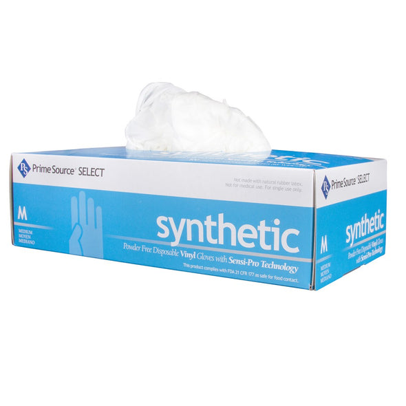 Prime Source® Select Powder Free White Synthetic Glove, 5 Mil