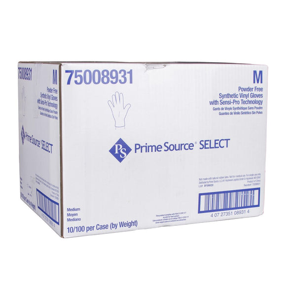 Prime Source® Select Powder Free White Synthetic Glove, 5 Mil