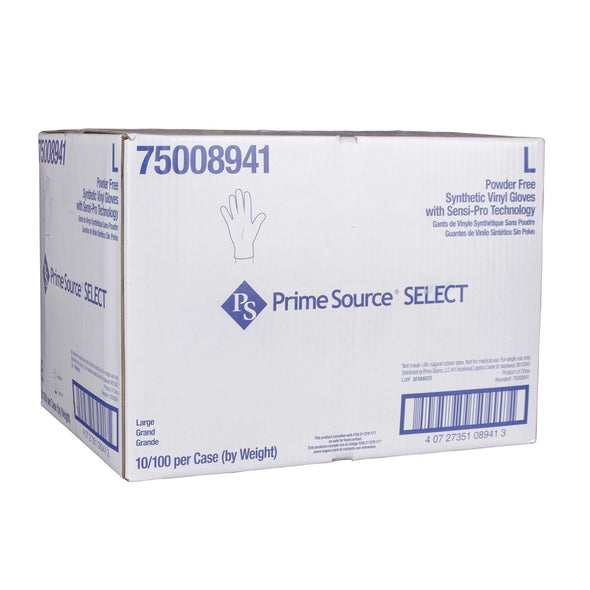 Prime Source® Sensi-Pro Select Powder Free Vinyl Glove, White