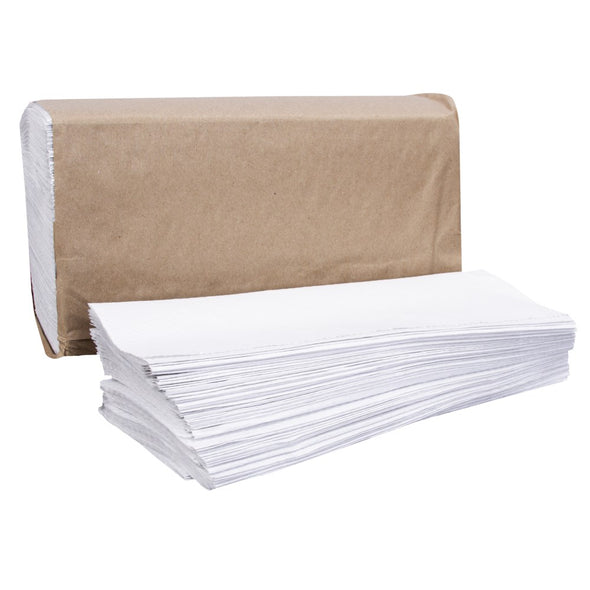 Right Choice™ Paper Multifold Towel 1-Ply 250-Sheets, White, 9" x 9.45", 1/CS/4000